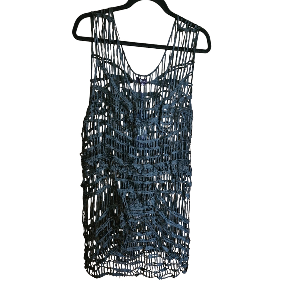 NWT Lily Black Crochet/ Mesh Cover UP